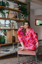 Amor Fucsia - Camisa Manga Larga y Pantalon READY TO SHIP