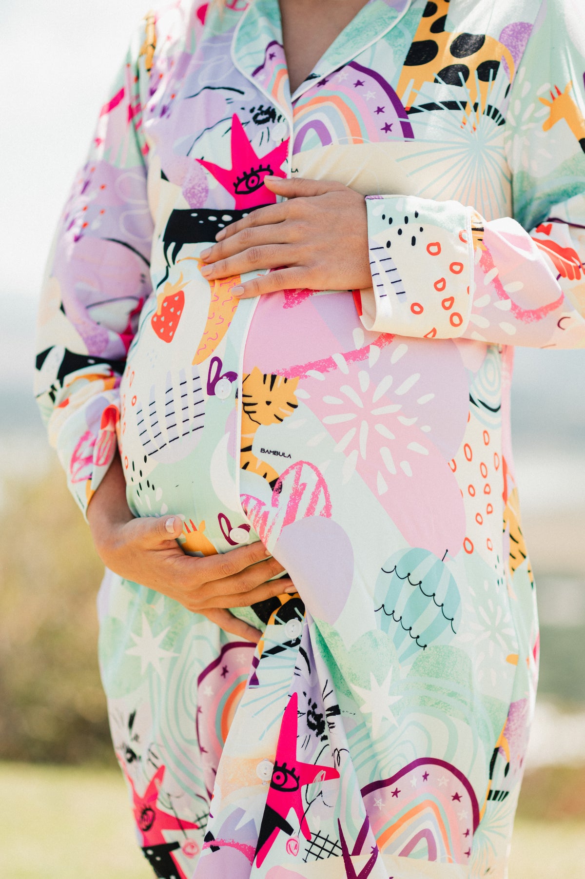 Fantasia - Camison Manga Larga De Maternidad READY TO SHIP