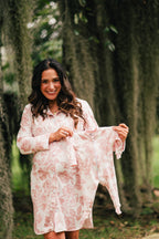 Lirios Rosa - Camison Maternidad READY TO SHIP