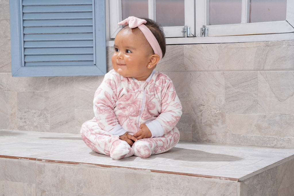 Lirios Rosa - Enterizo de Bebe READY TO SHIP