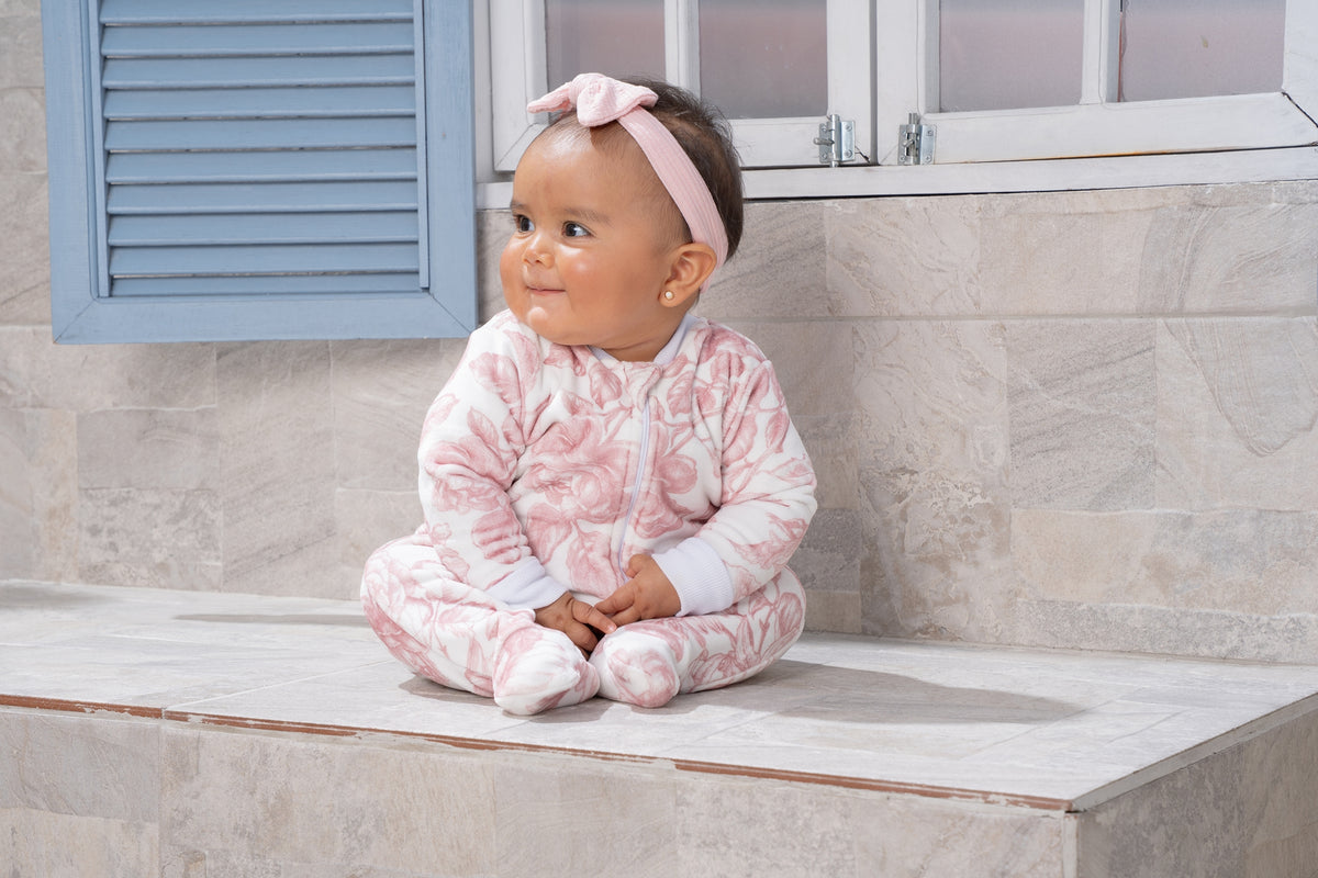Lirios Rosa - Enterizo de Bebe READY TO SHIP