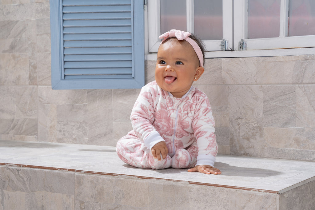 Lirios Rosa - Enterizo de Bebe READY TO SHIP