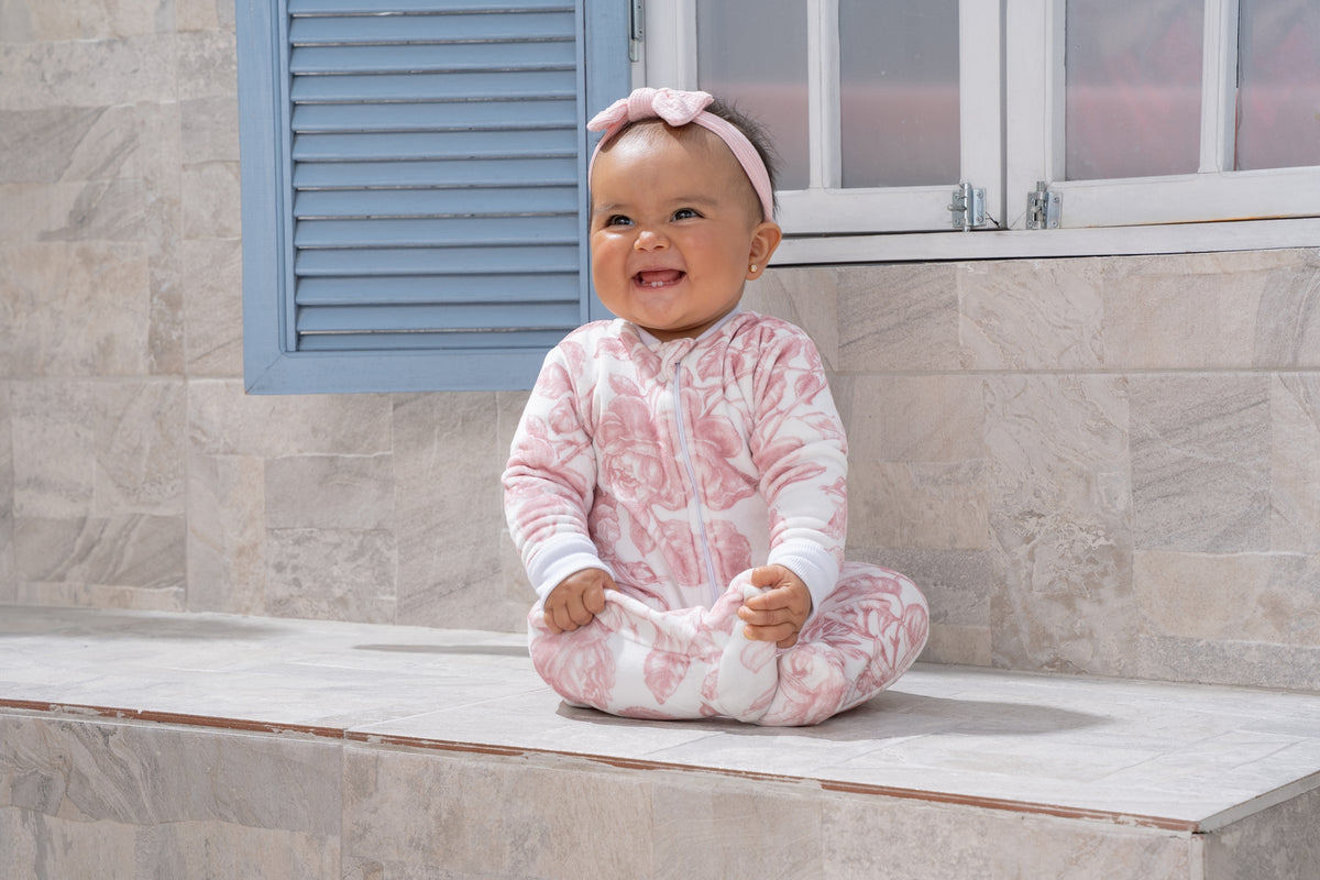 Lirios Rosa - Enterizo de Bebe READY TO SHIP